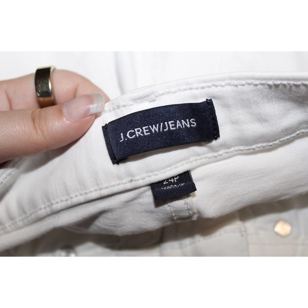 Women's J. Crew 9" High-Rise Toothpick E2268 White Skinny Jeans Size 24 Petite - Picture 3 of 10